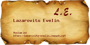 Lazarovits Evelin névjegykártya